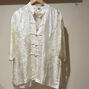 Jade Ivory Silk Brocade Garment